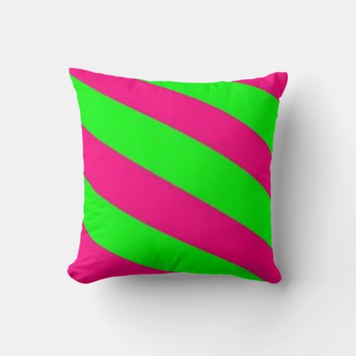 lime green_hot pink throw pillow