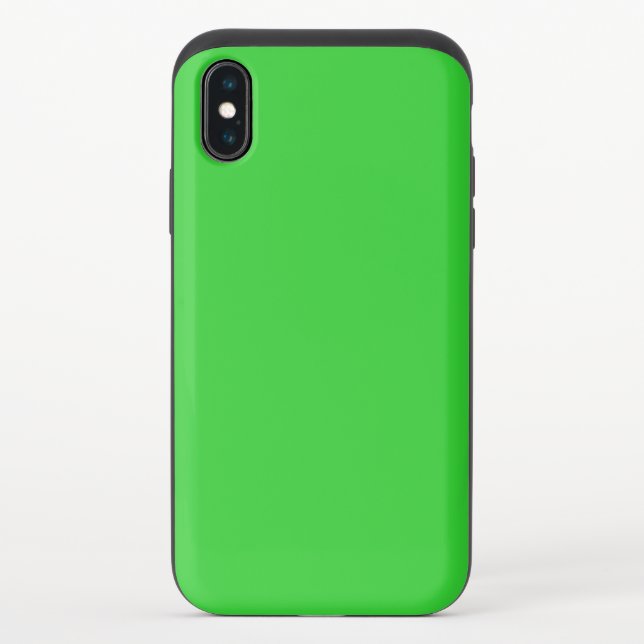 Lime Green iPhone X Slider Case (Back)