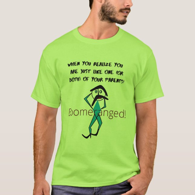 Lime Green 'Just Like Your Parents' Boomeranged T-Shirt (Front)