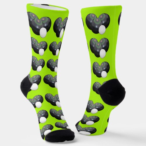 Lime Green Lawn Bowls Socks