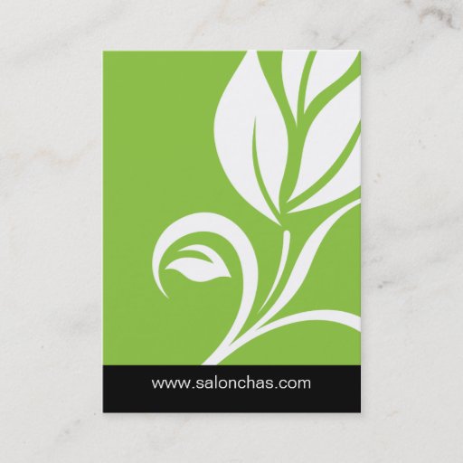 Customizable Lime green Leaf Salon Spa Gift Card Certificate Business Card Templates