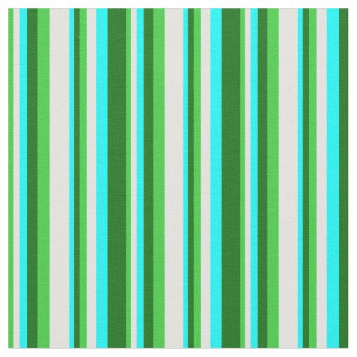 Lime Green, Light Cyan, Aqua, and Dark Green Fabric