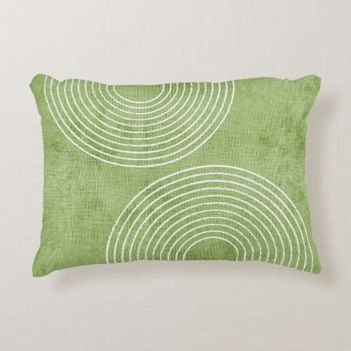 Lime Green Linen Minimalist Accent Pillow