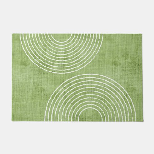 Lime Green Linen Minimalist Doormat