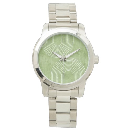 Lime Green Linen Minimalist Watch