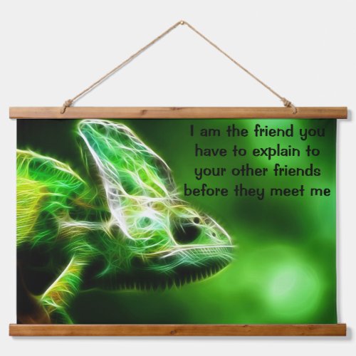 Lime Green Lizard Hanging Tapestry