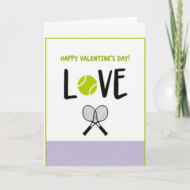 Lime Green Love Tennis Card (Front)