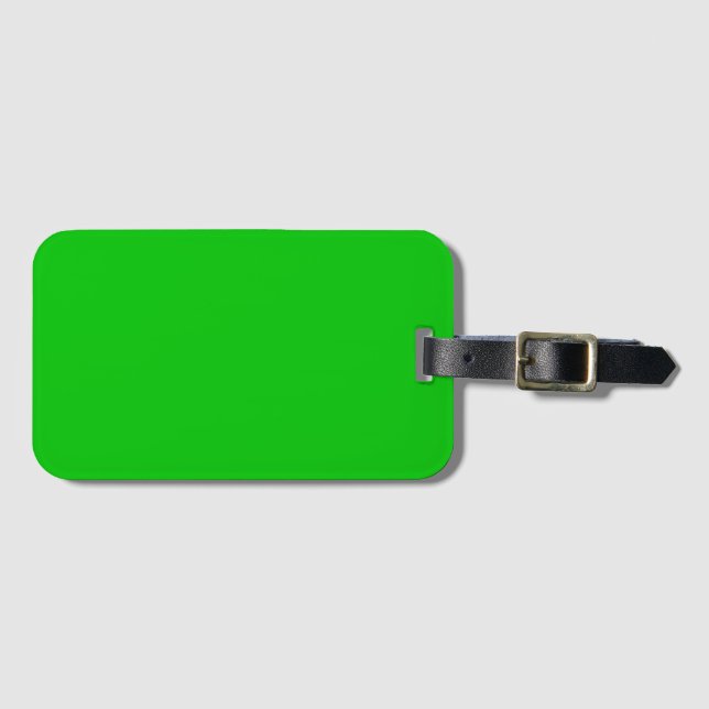 Lime Green Luggage Tag (Front Horizontal)