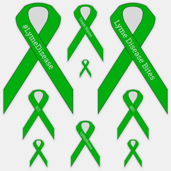 [Lime Green] Lyme, MD, Lymphoma Awareness Ribbon Sticker