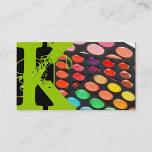 Lime Green Make Up Artist Palette Business Card