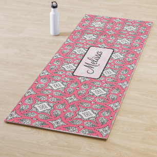 Lime Green Mandala Personalized Yoga Mat