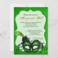 Lime Green Masquerade Mask Ball Costume Halloween
