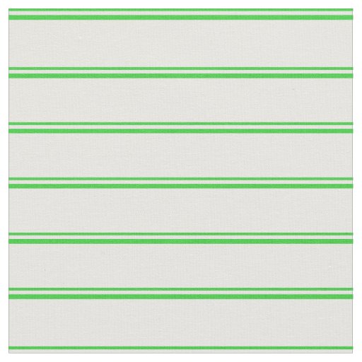 Lime Green & Mint Cream Lined Pattern Fabric
