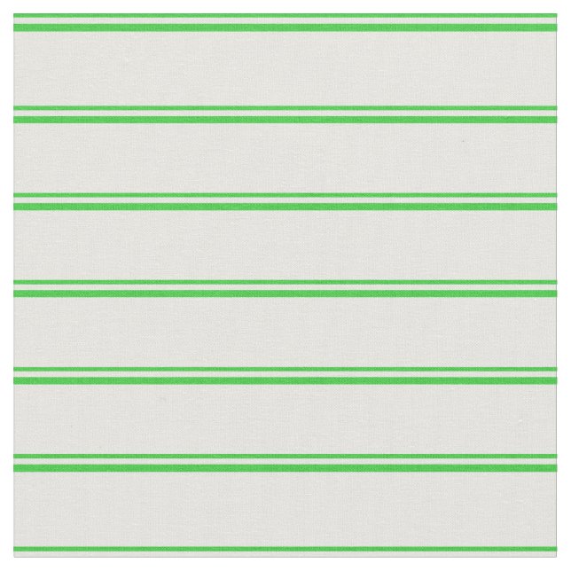 Lime Green & Mint Cream Lined Pattern Fabric (Close Up)