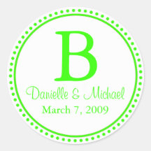 Lime Green Monogram