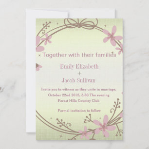 Lime Green Nature Wedding Invitation
