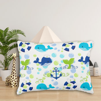 Lime Green Navy Nautical Pattern Kids Decorative Pillow by SandCreekVentures at Zazzle