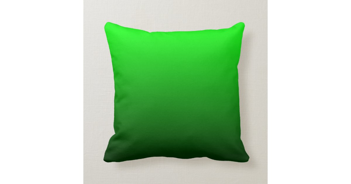 Lime Green Ombre Throw Pillow Zazzle.com
