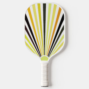 Lime Green orange and black stripes Pickleball Paddle