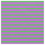 [ Thumbnail: Lime Green & Orchid Lined/Striped Pattern Fabric ]