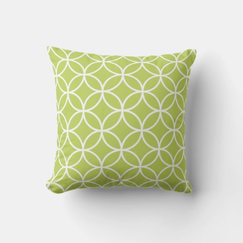 Lime Green Outdoor Pillows _ Circle Trellis