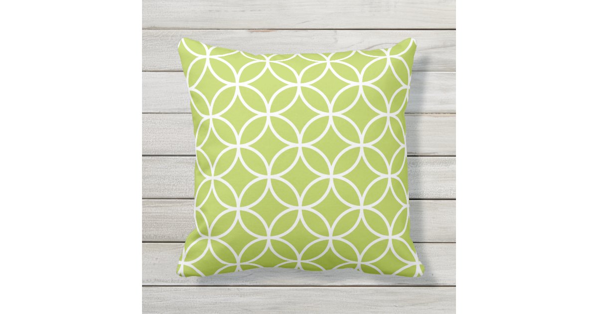 Lime Green Outdoor Pillows Circle Trellis