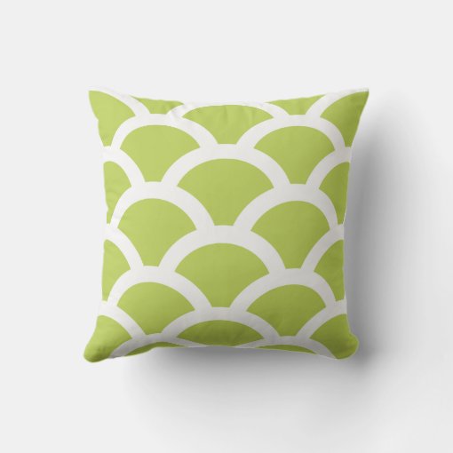 Lime Green Outdoor Pillows Modern Pattern Zazzle