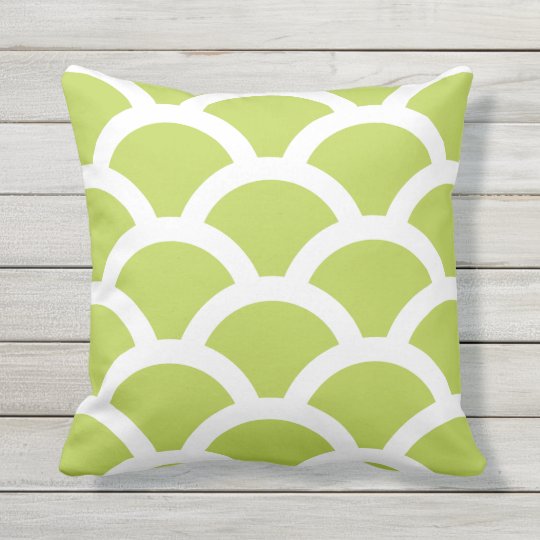 Lime Green Outdoor Pillows Modern Pattern