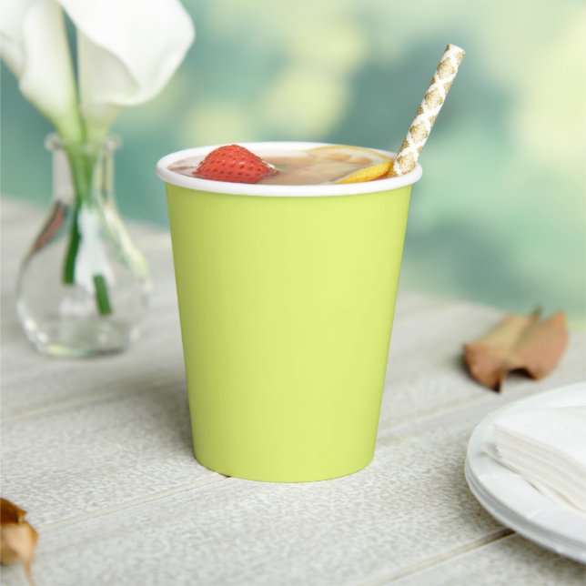 Lime Green Paper Cups (Insitu)