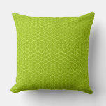 Lime Green Patterned Pillow at Zazzle