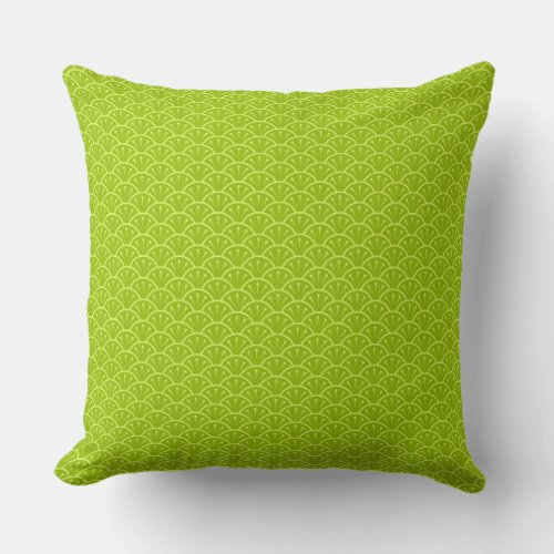 LIME GREEN PATTERNED PILLOW