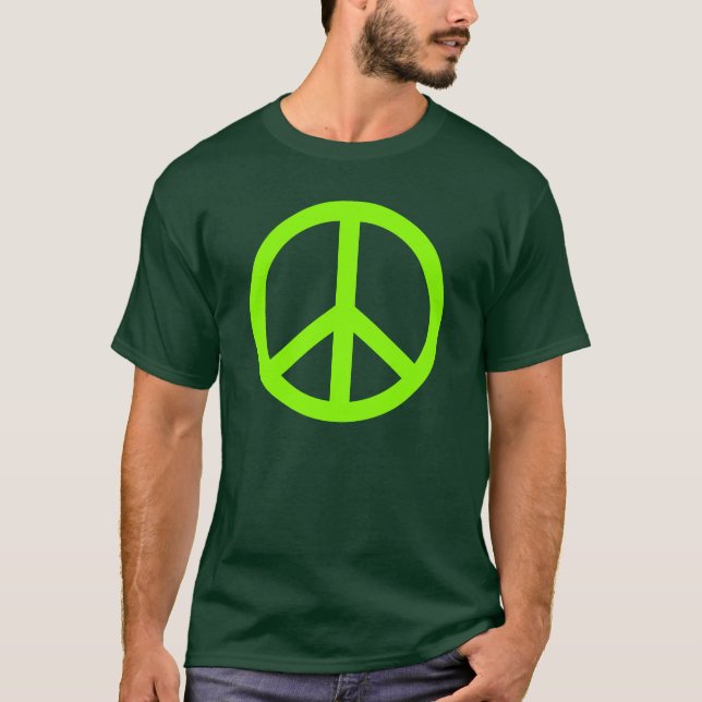 Lime Green Peace T-Shirt (Front)
