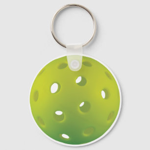 Lime green pickleball keychain