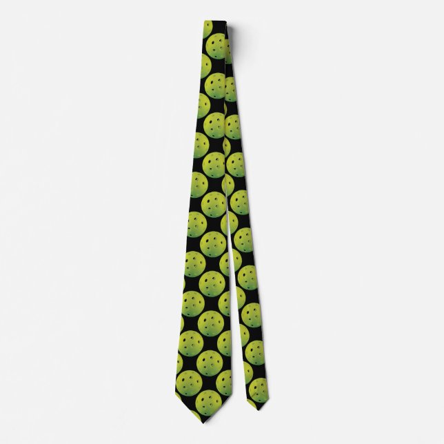 Lime green pickleball  neck tie (Front)