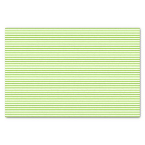Lime Green Pinstripe Stripes Tissue Paper