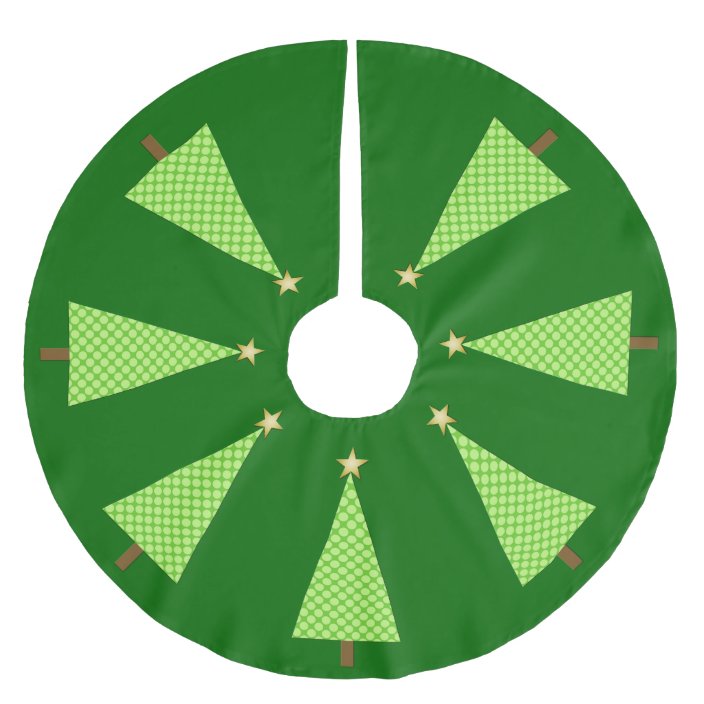 Lime Green Polka Dot Modern Christmas Tree Brushed Polyester Tree Skirt Zazzle Com
