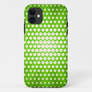 Lime Green Polka Dots iPhone 11 Case