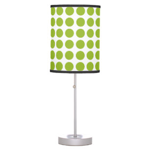 Lime Green Polka Dots Table Lamp