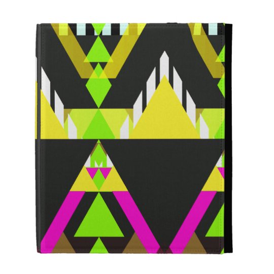Lime Green Pop Aztec iPad Folio Covers