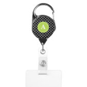 Lime Green Quatrefoil Monogram Badge Holder (Front)