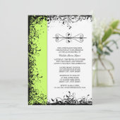Lime Green Quinceanera Invitations (Standing Front)