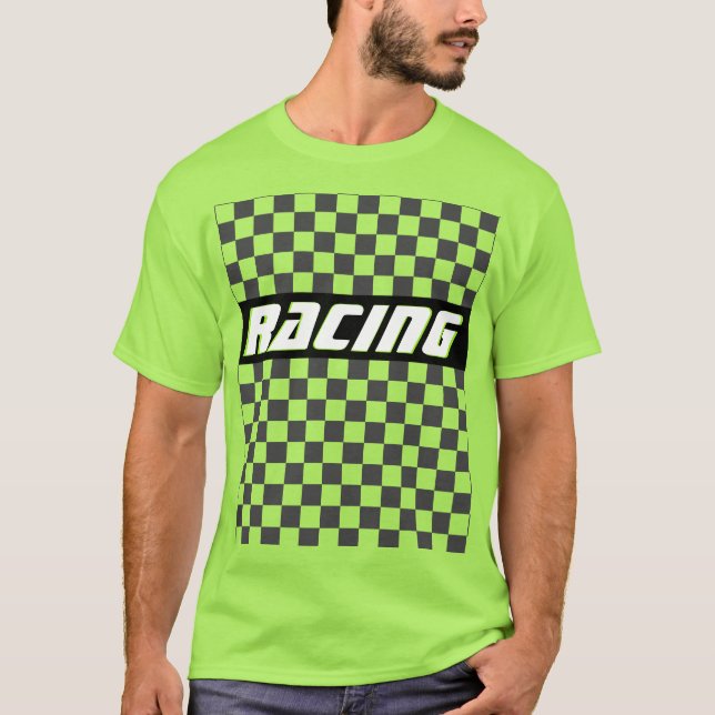 Lime Green Racing T-Shirt (Front)