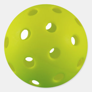 Lime green real pickleball  classic round sticker