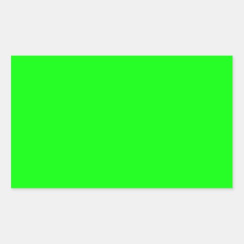 Lime Green Rectangular Sticker
