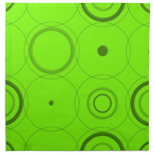 Lime Green Retro Pop Squares Abstract Art Napkins