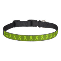 Lime Green Ribbon Support Awareness Pet Collar