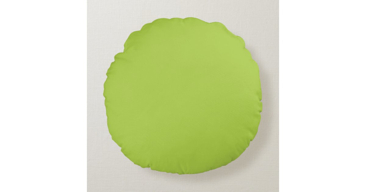 Lime Green Round Pillow