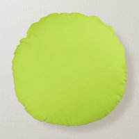 Lime Green Round Throw Pillow (16")