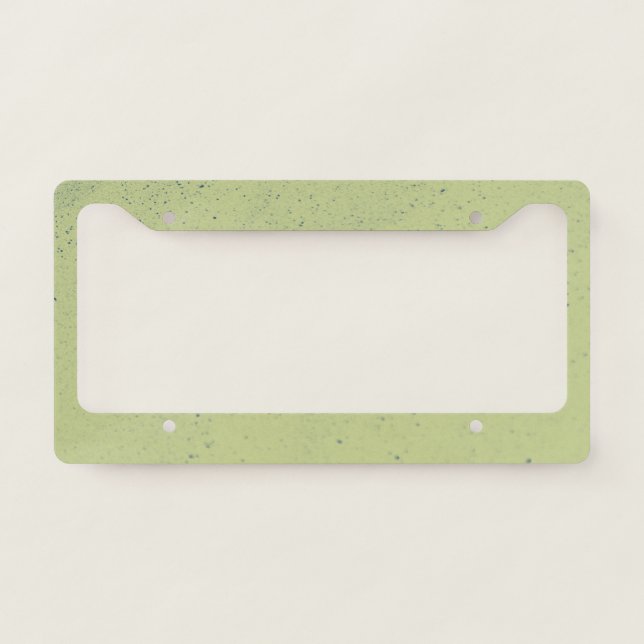 Lime Green Sand License Plate Frame (Front)