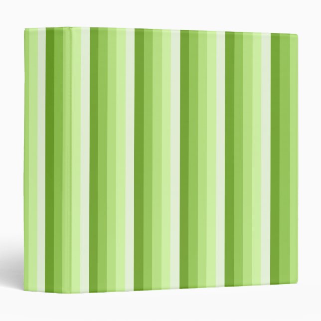 Lime green shadow stripes 3 ring binder (Front/Spine)